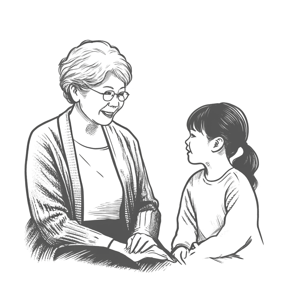 grandmother and granddaughter