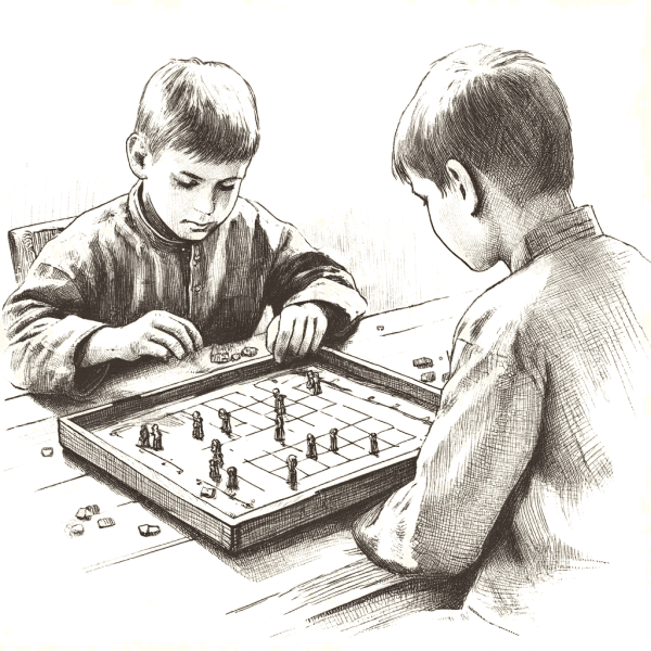 playing a board game