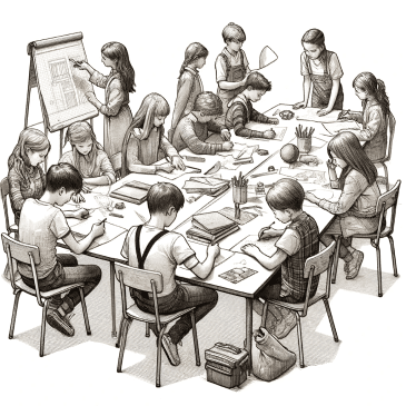 students in a classroom