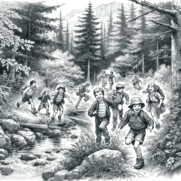 children playing outdoors