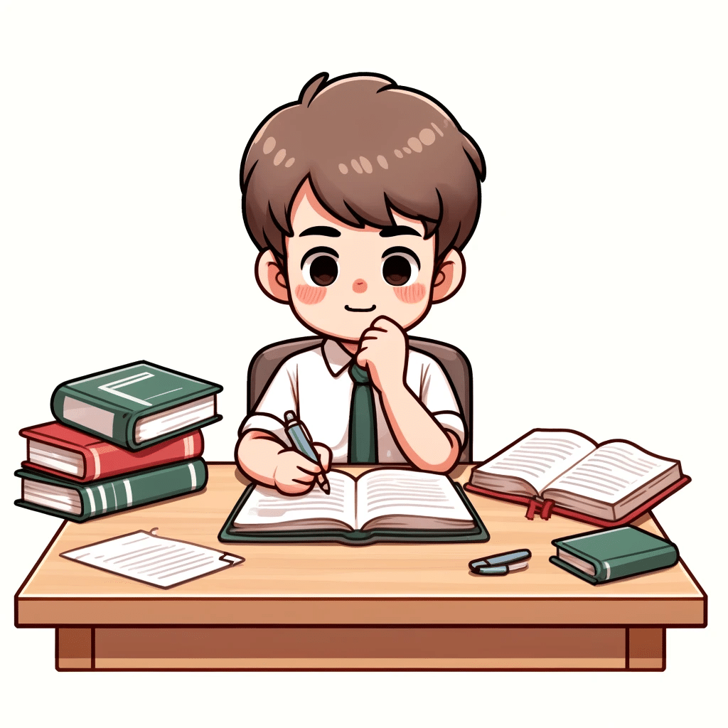 student completing an exam