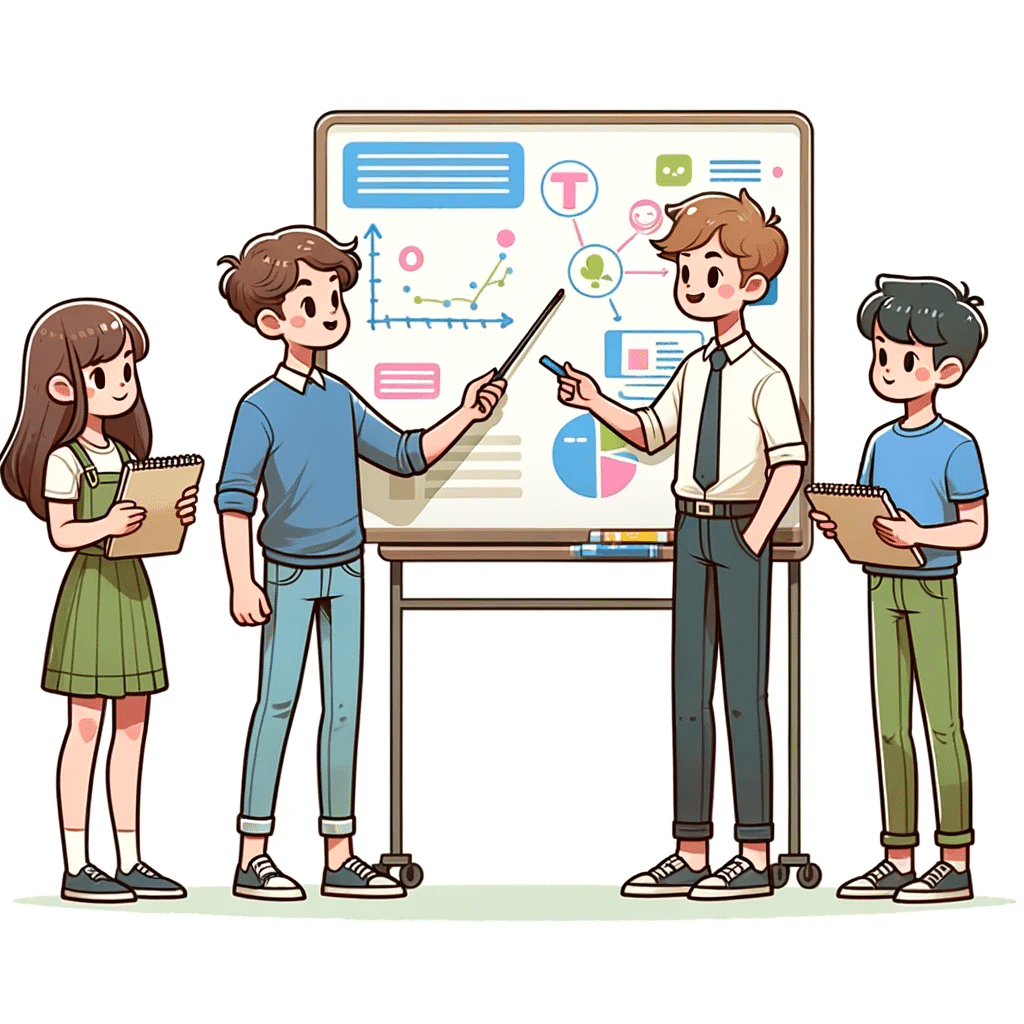 students completing an exam